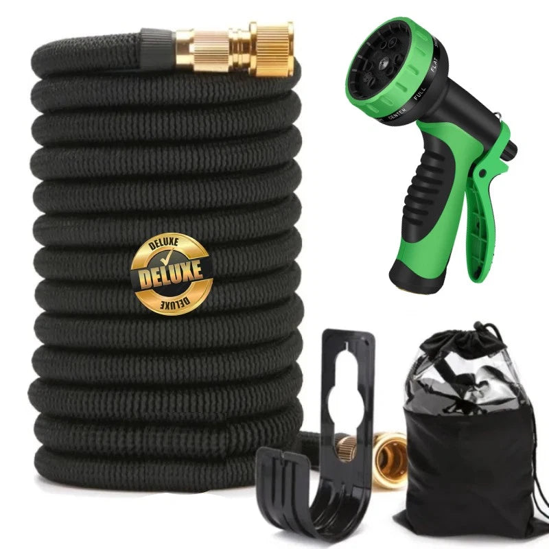 150ft PVC Deluxe Heavy Duty Expandable Flexible Garden Water Hose Quick Connect