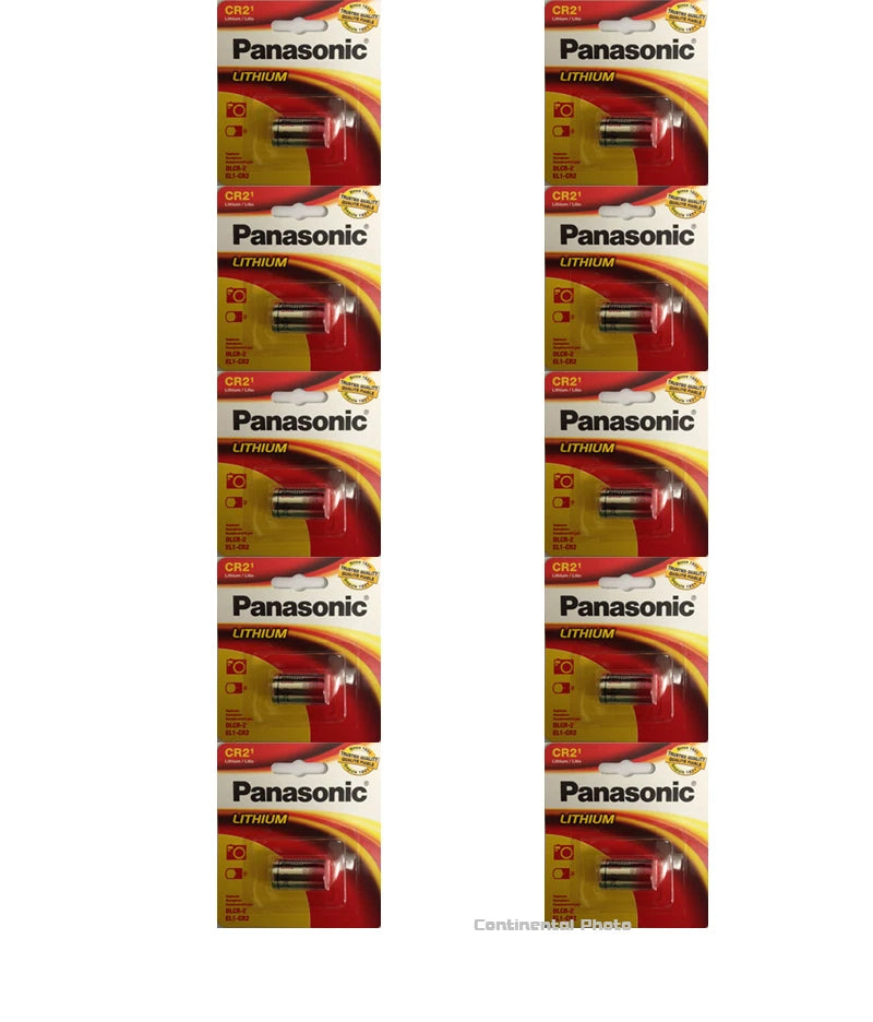 10 Pcs Panasonic CR-2 CR2 Lithium Batteries Replaces EL-CR2 GPCR RLCR2