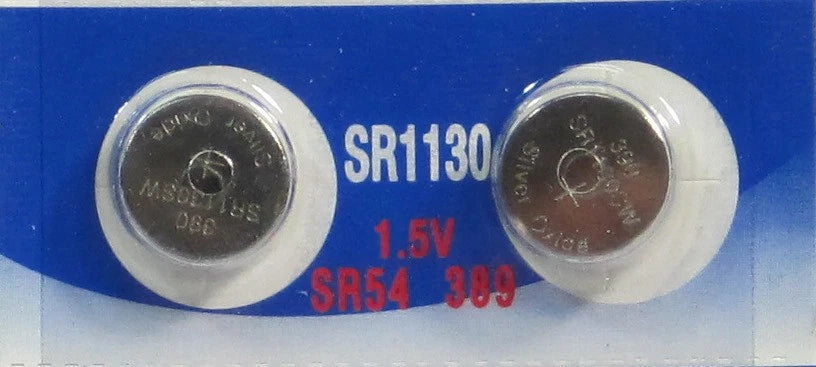 2 Pcs 390 389 SR1130 Silver Oxide Button Cell Battery