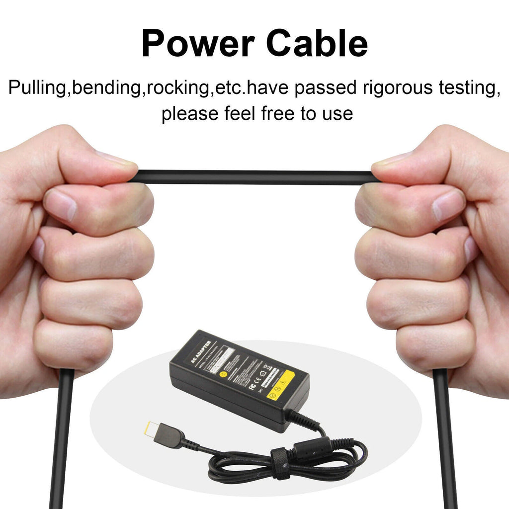 65W For Lenovo ThinkPad T440 T440S AC Charger Power Supply Adapter Rectangle Tip