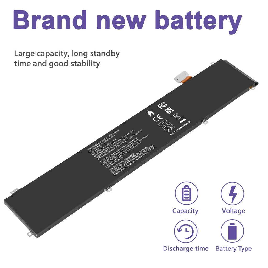 For RC30-0248 RZ09-02385 Battery for Razer Blade 15 Advanced 2018 2019 2020 2021