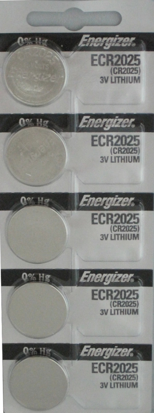 CR 2025 Energizer CR2025 2025 Lithium 3V Battery 5 Pk