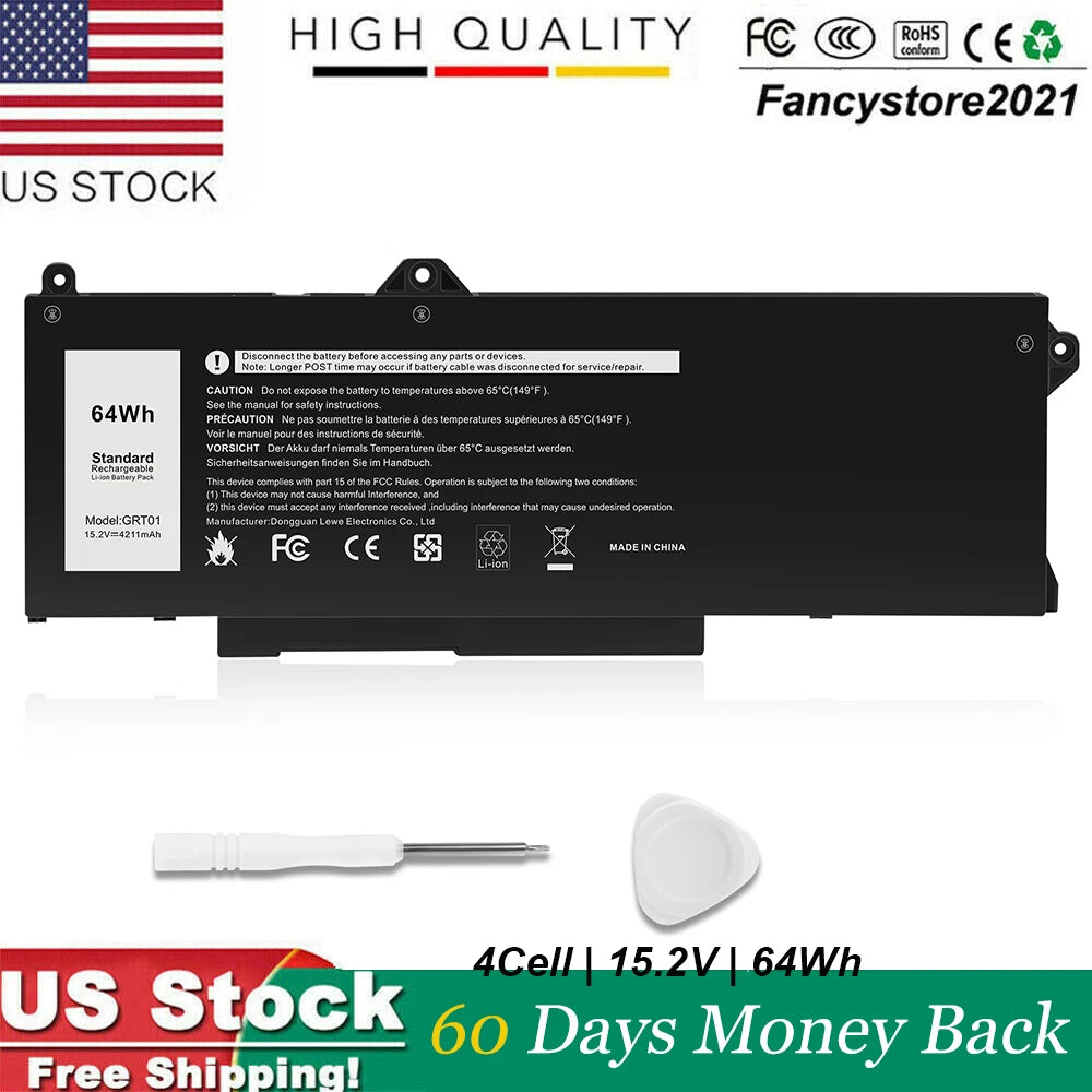GRT01 R05P0 64WH Battery For Dell Latitude 5531 5421 Precision 3581 3470 3591