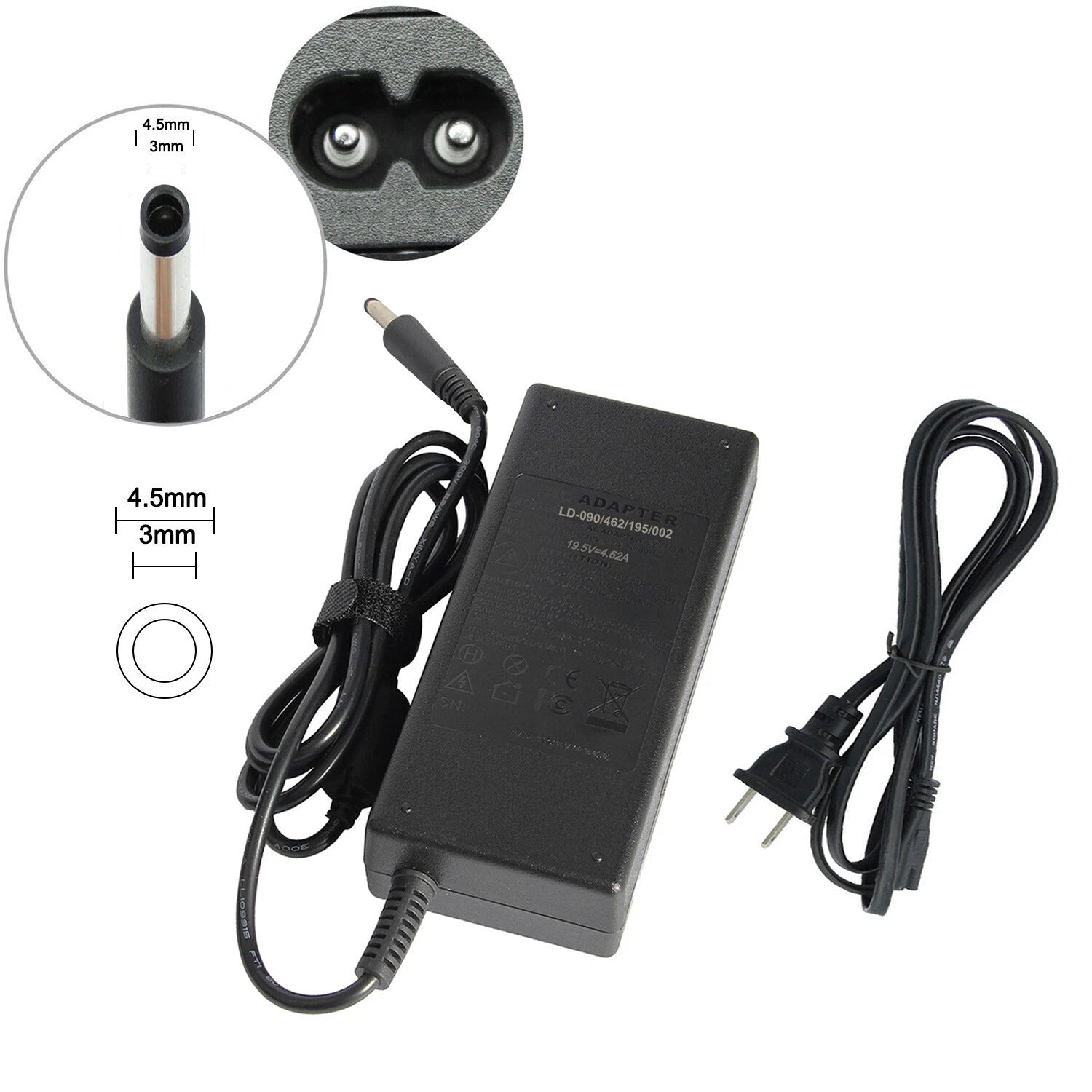 For DELL Inspiron 15 5000 series Power Cord Supply Adapter Charger 45W/65W/90W