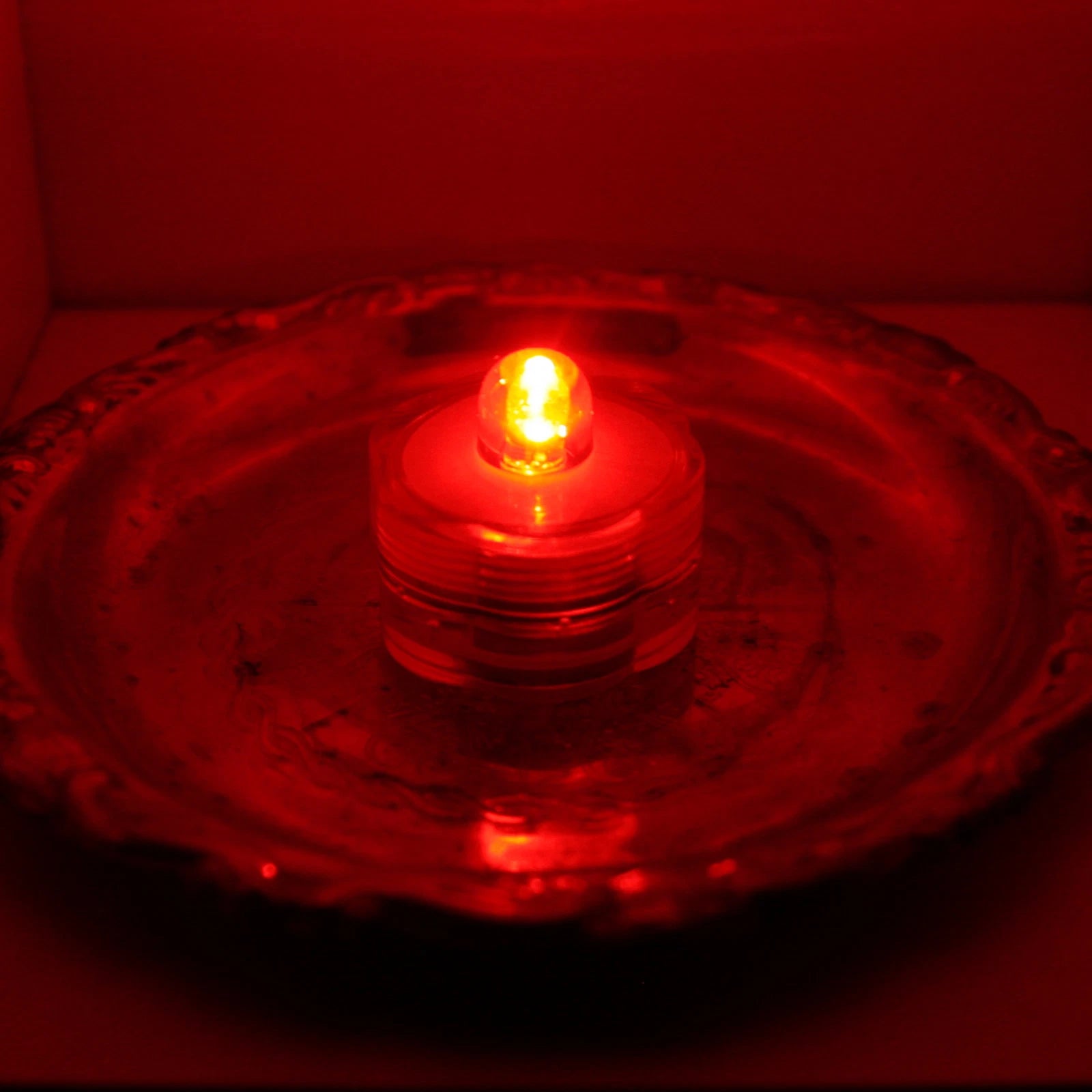 10 Pack~Red~Submersible Waterproof Underwater Battery LED Tea Light~Wedding
