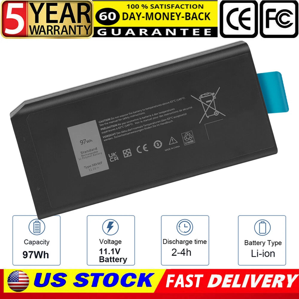 4XKN5 Battery for Dell Latitude 5404 5414 E5404 7414 E7404 XRJDF CJ2K1 XN4KN PC