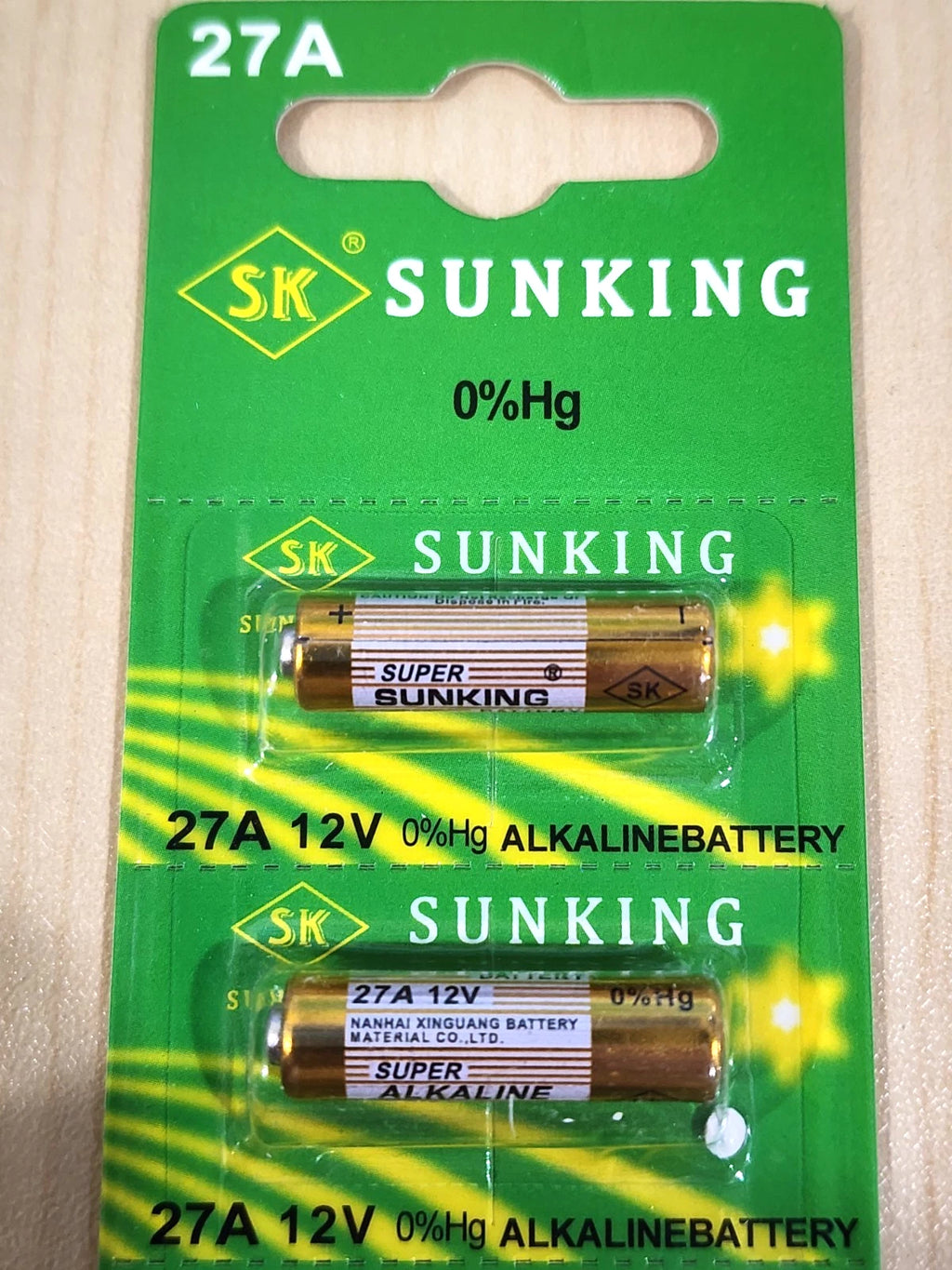 2 pc 12V SUNKING Super Alkaline Batteries A27, 27A, MN27, GP27A, L828