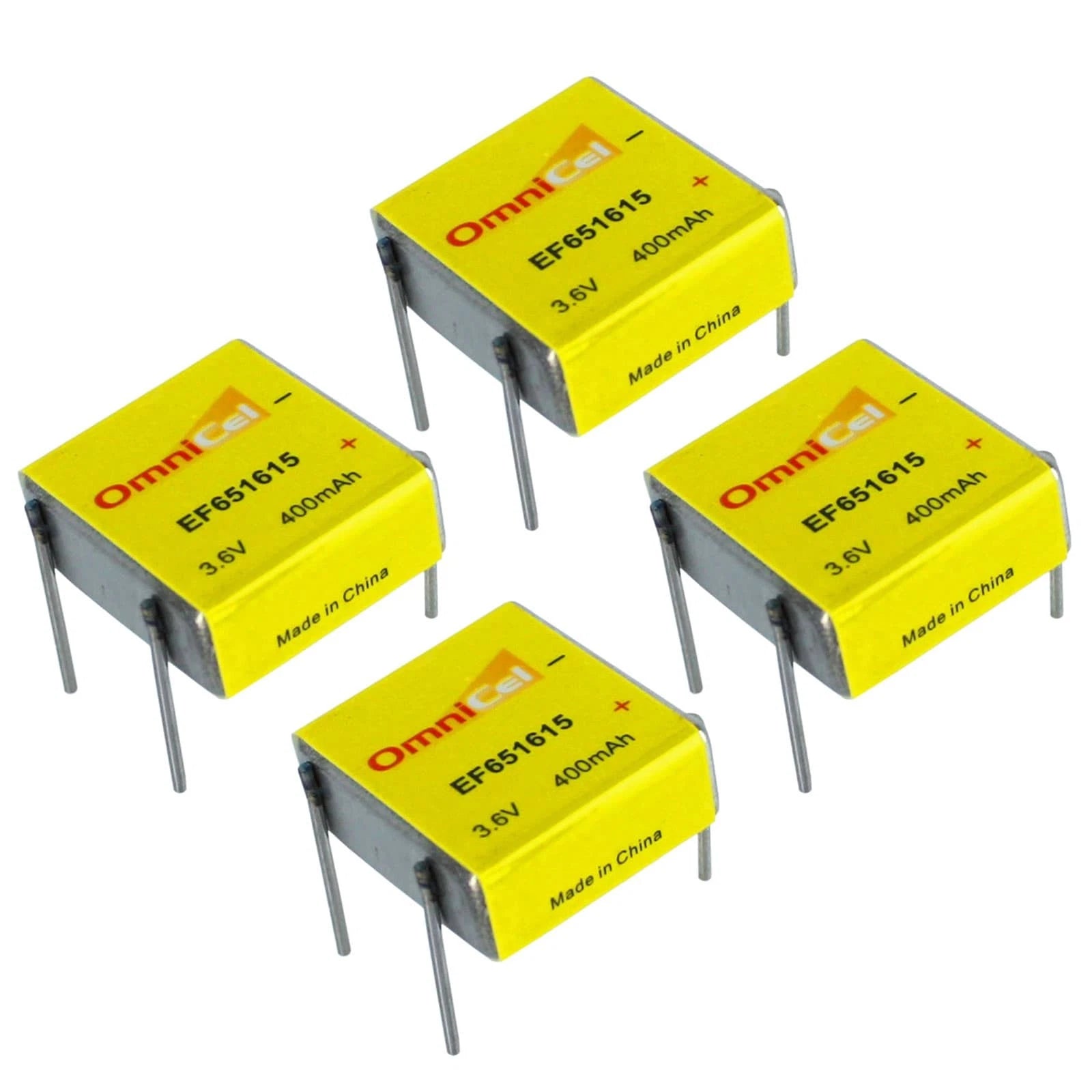 4x OmniCel ER651615 3.6V 400mAh Prismatic Lithium Battery BL-4PN Sensor Detector