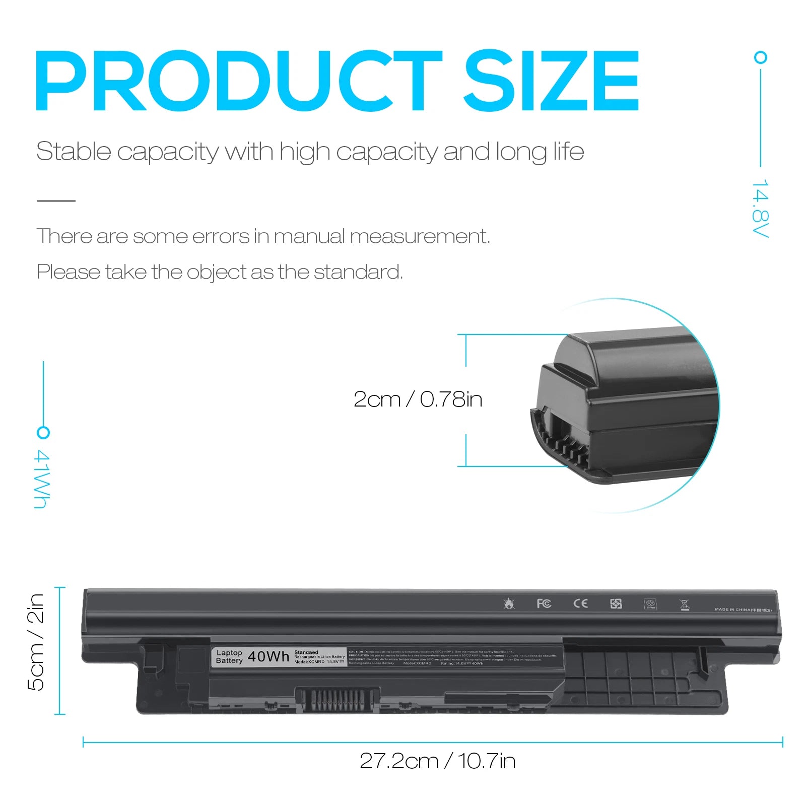 40Wh MR90Y Battery for Dell Inspiron 15-3521 15-3531 15-3537 15-3541 15-3542