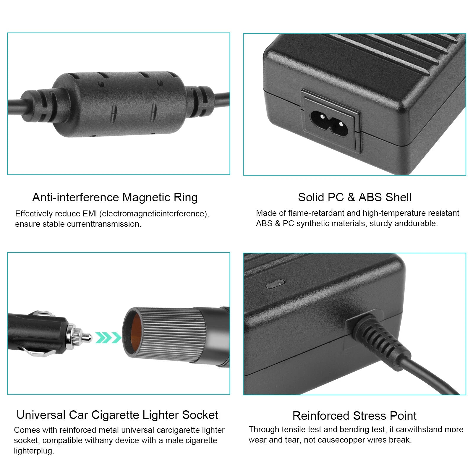 240V AC to 12V DC Car Power Adapter Converter Cigarette Lighter Socket 10A 120W