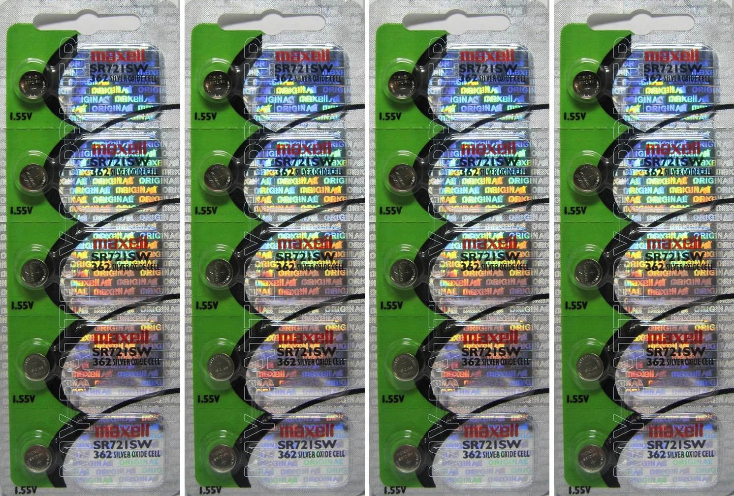 Maxell 362 (SR721SW) Coin Cell Silver Oxide Batteries x 20