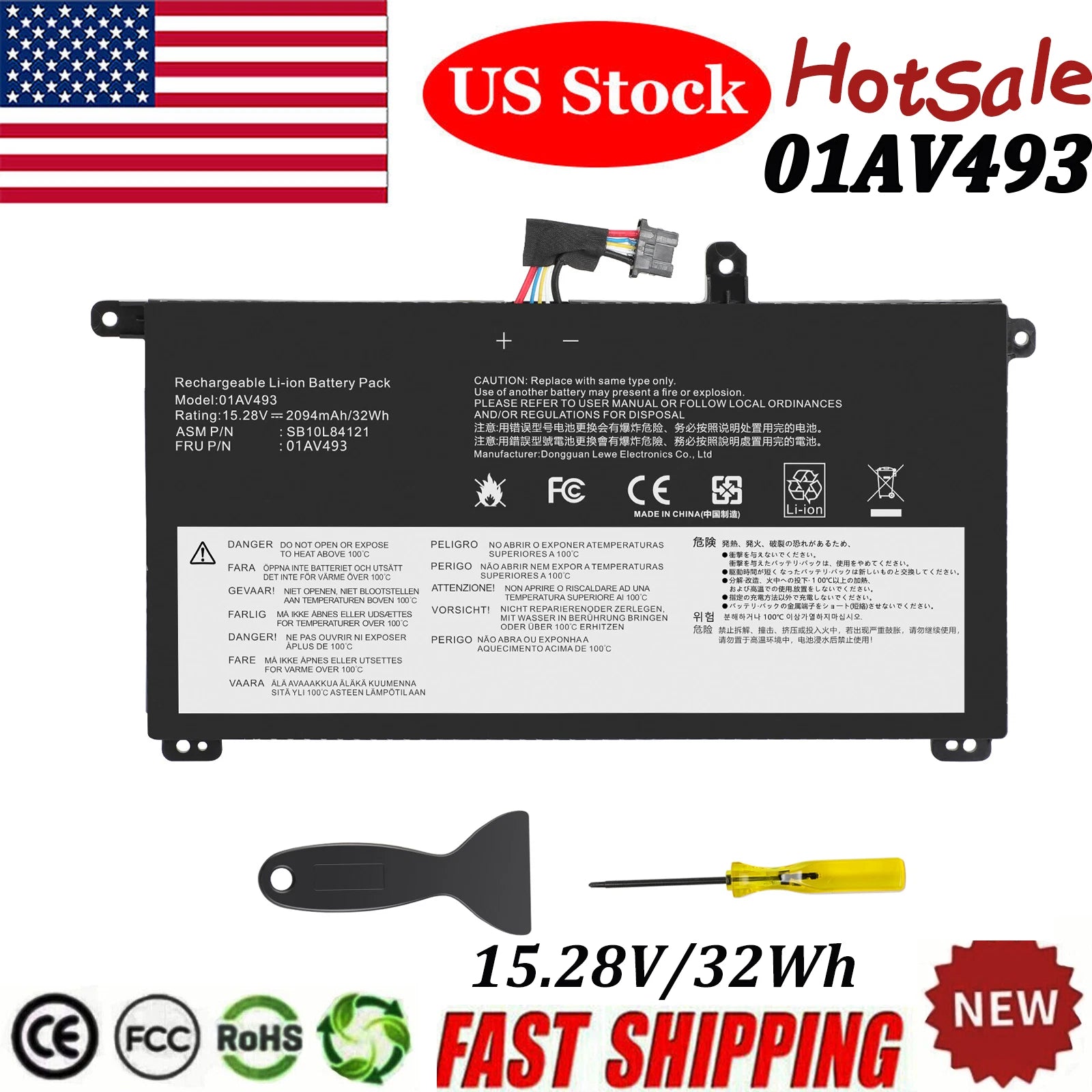 01AV493 00UR891 Internal Battery for Lenovo ThinkPad T570 T580 P51S P52S 00UR890