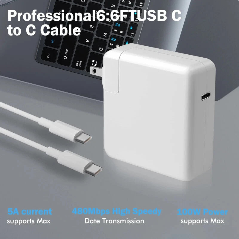 96W USB Type C Charger for MacBook Pro 16/15/14/13 inch 2022/2021/2020/2019/2018