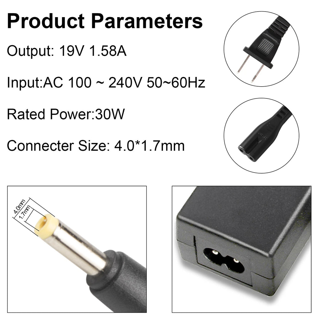 AC Adapter Charger for Lenovo IdeaPad 100S-14IBR Model 80R9 Power Supply Cord F