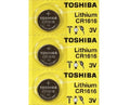 3 Toshiba CR1616 1616 Lithium Coin Cell Batteries