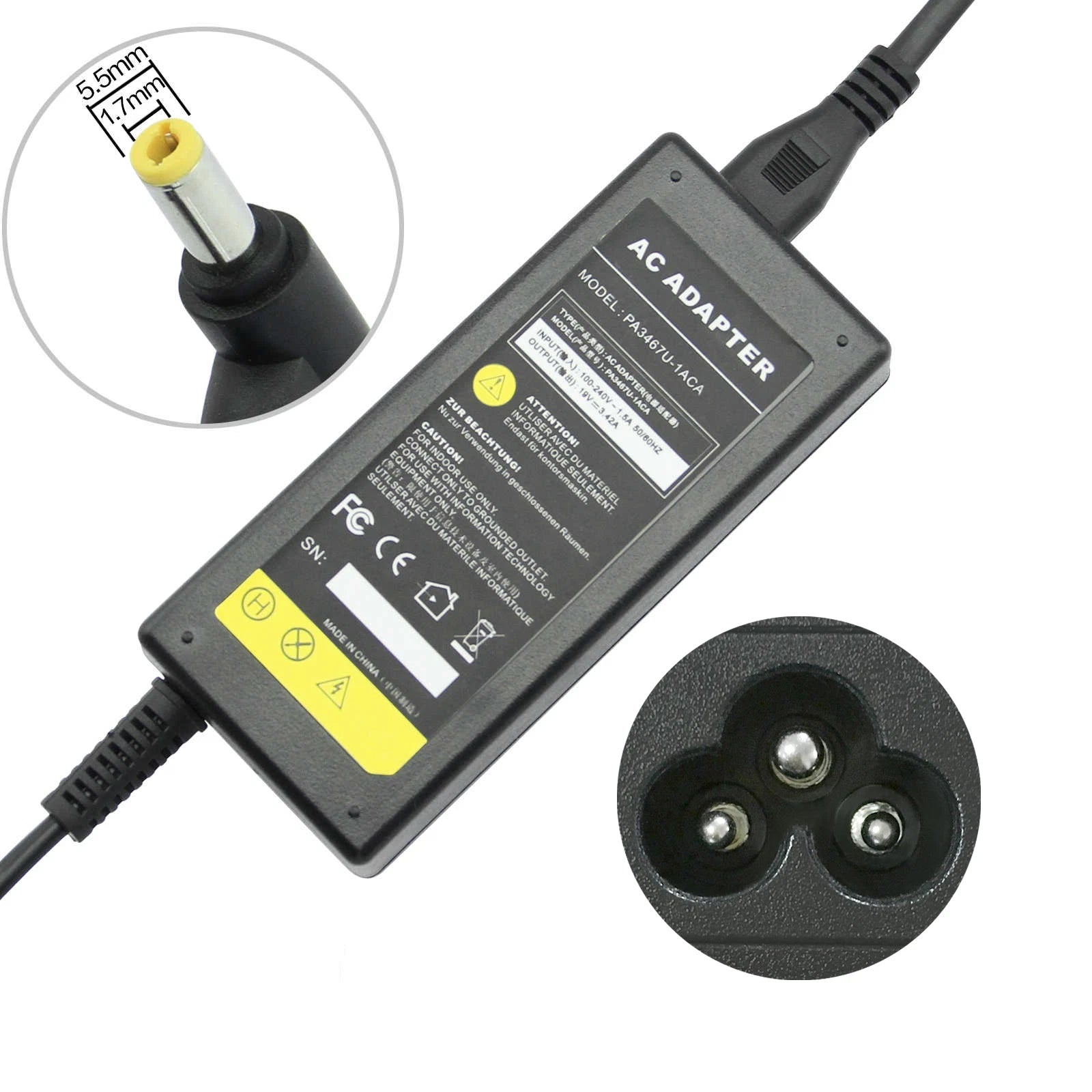 AC Adapter For Acer Aspire E11 E14 E15 E17 V5 E3 E5 ES1 Laptop Power Supply Cord