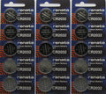 15 Genuine Renata ECR2032 Fresh Dates, 2032 Lithium 3v Batteries CR2032