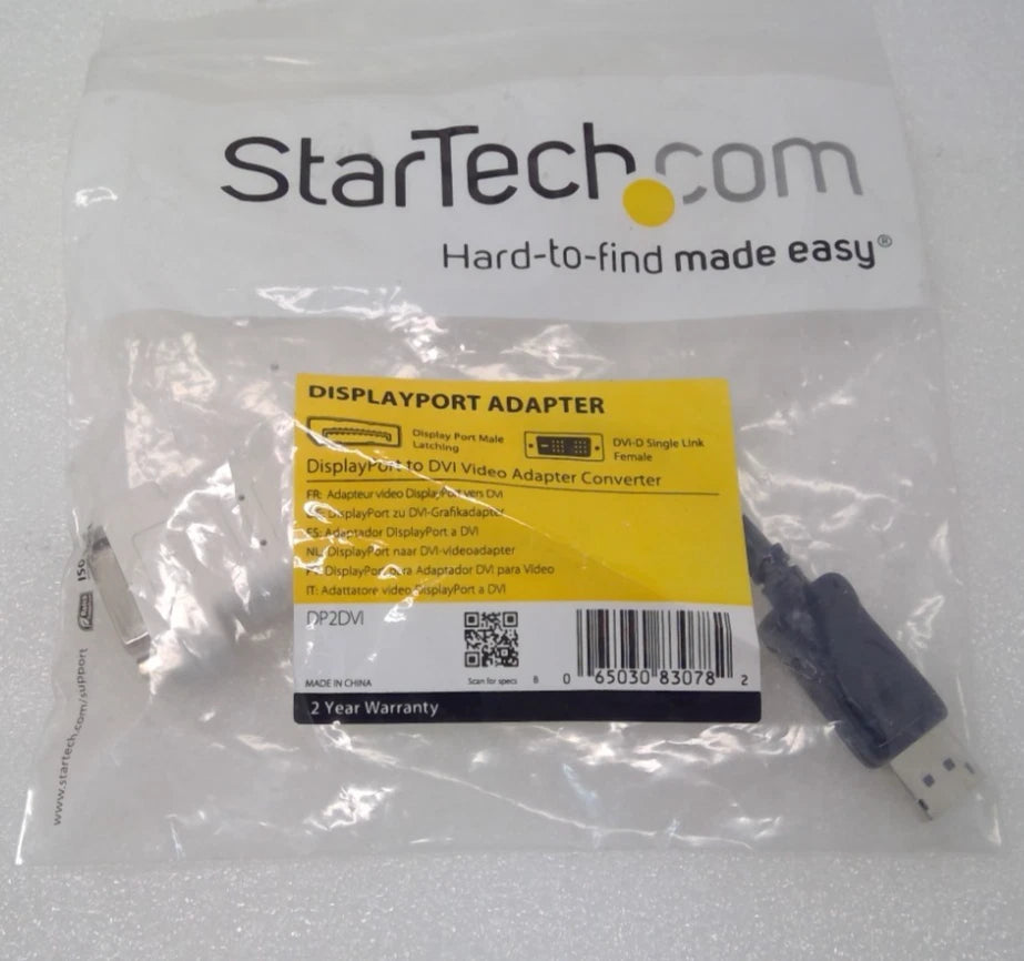 Lot of 8 StarTech DisplayPort DP(M) to DVI(F) Cable Adapters DP2DVI