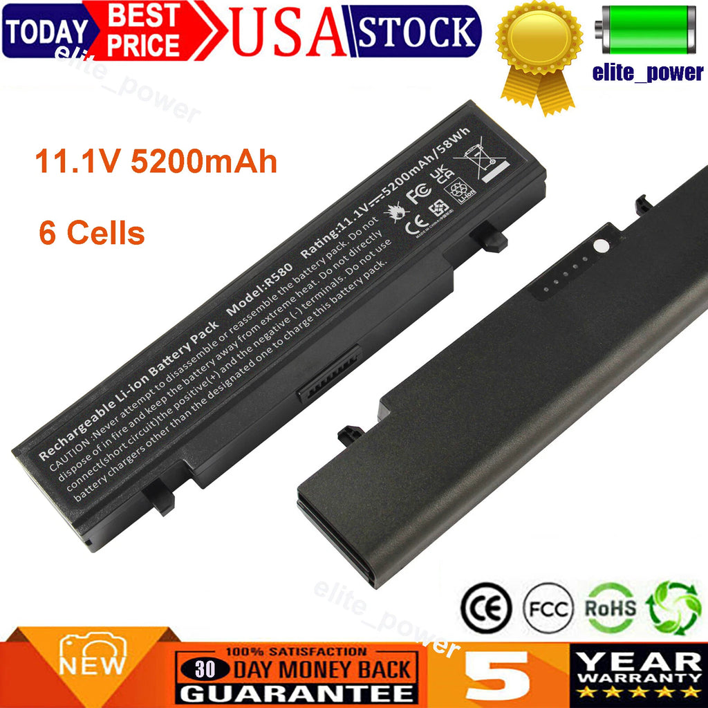 R580 Laptop Battery for Samsung 6Cell AA-PB9NC6B AA-PB9NS6B R428 R780 R730 RV511