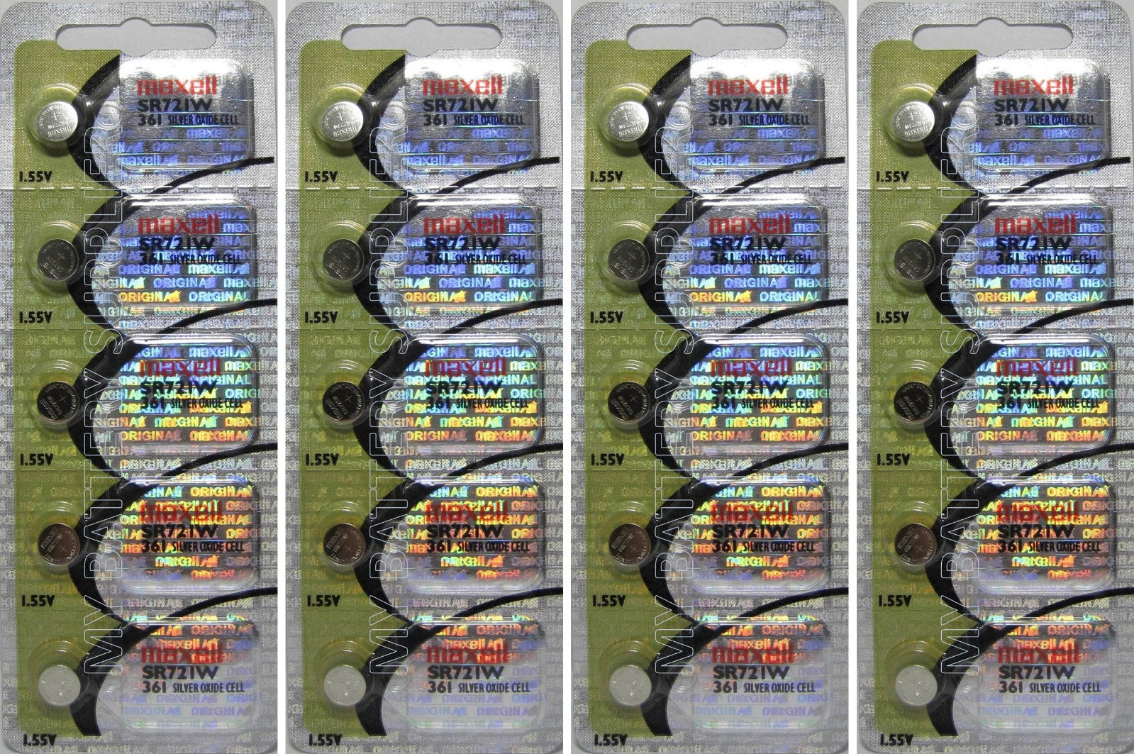20 Maxell Made In Japan SR721W Batteries