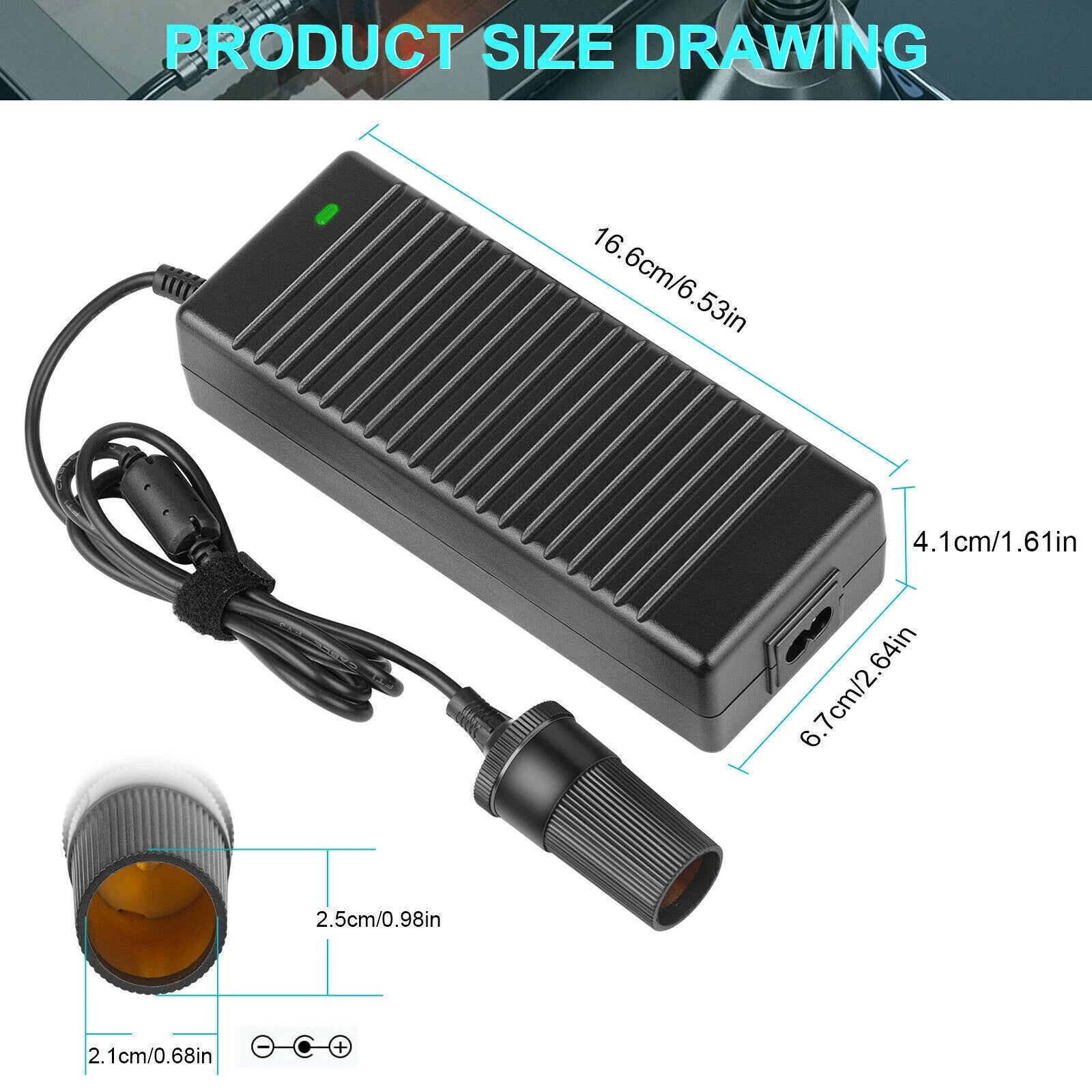 12v Power Supply Travel Adapter Car Cigarette Lighter Socket Converter Charger