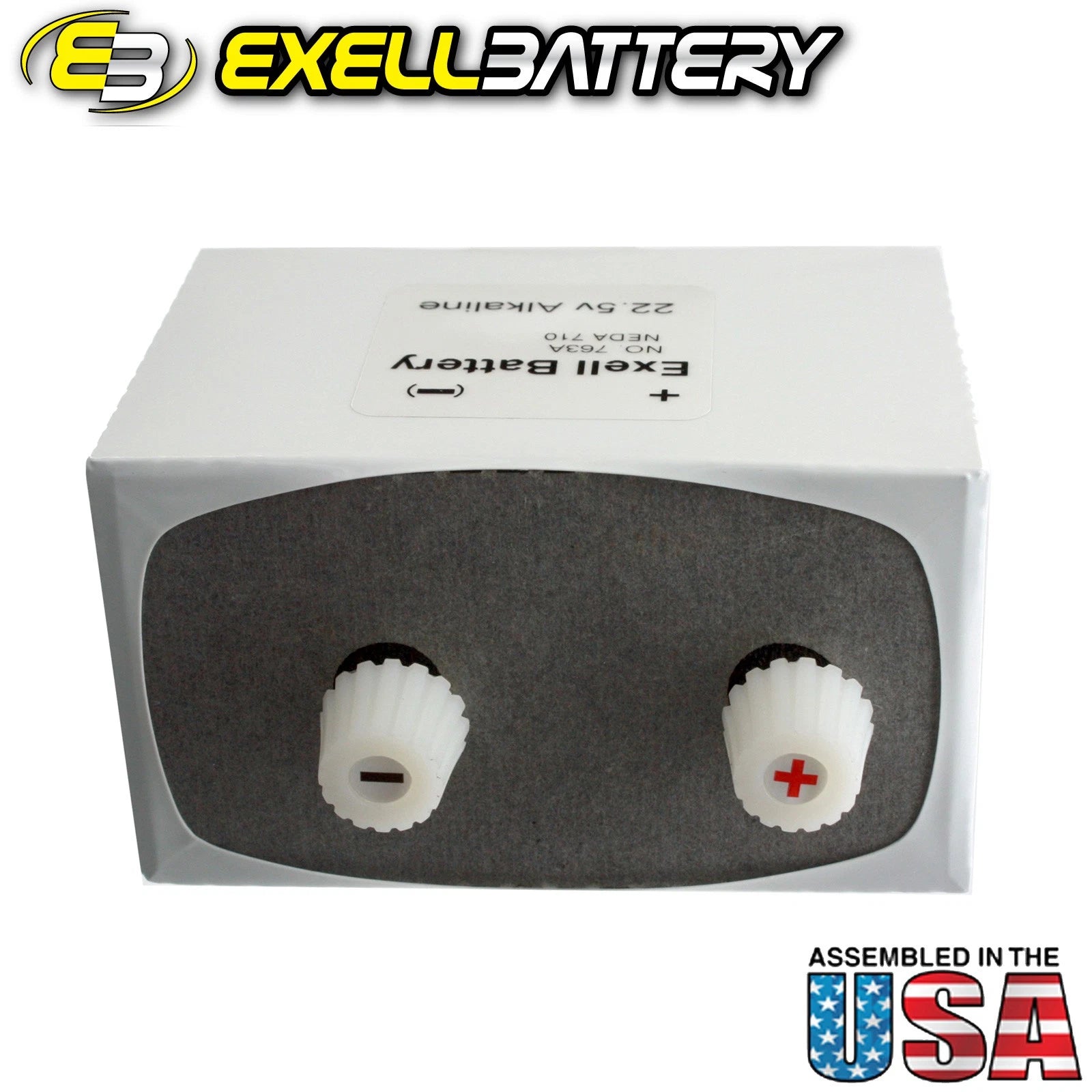 Exell Battery 763 Compatible With Eveready 763, ANSI / NEDA 710, 763