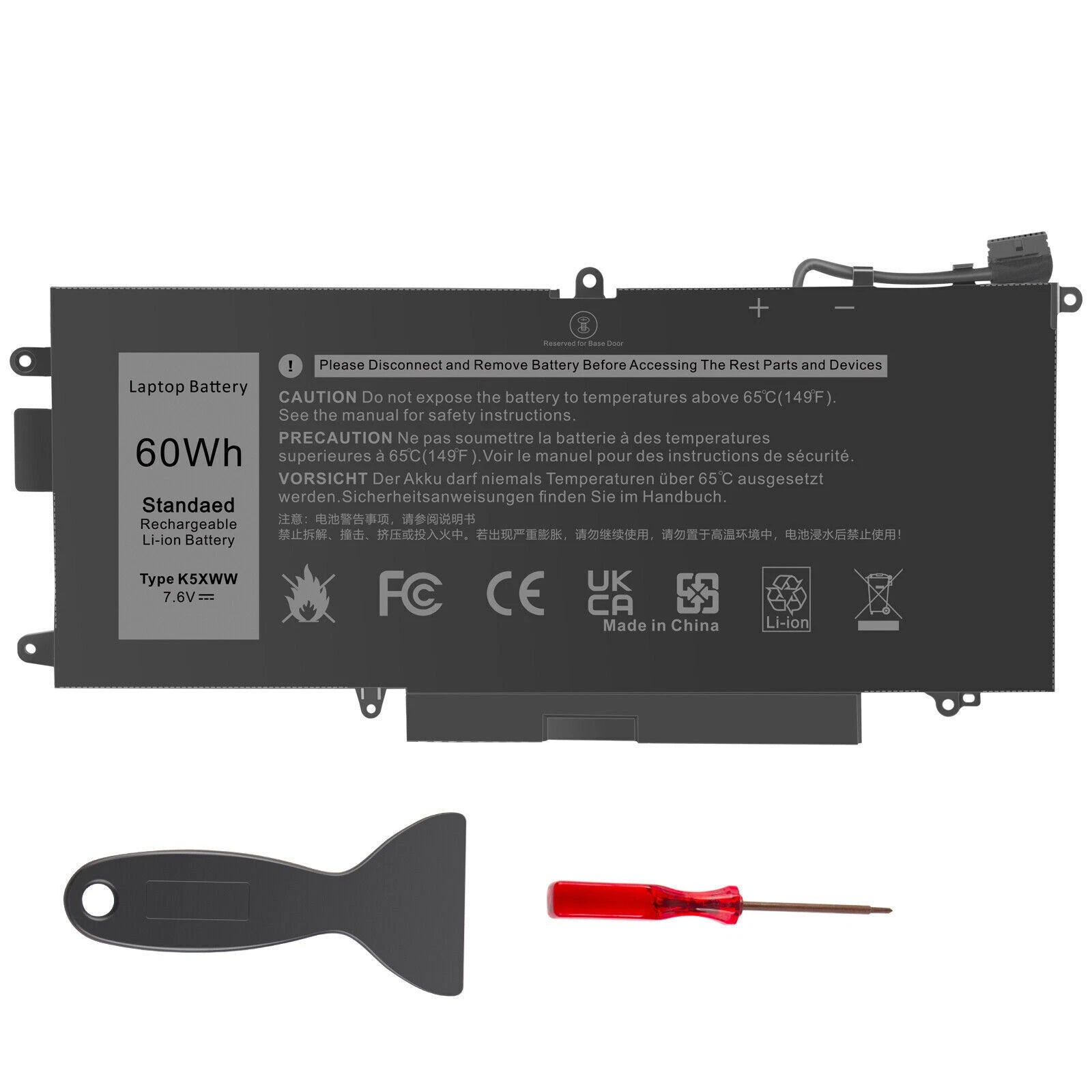 ?LOT 1-100 K5XWW BATTERY FOR DELL Latitude 5289 7389 7390 2 in 1 71TG4 60Wh NEW