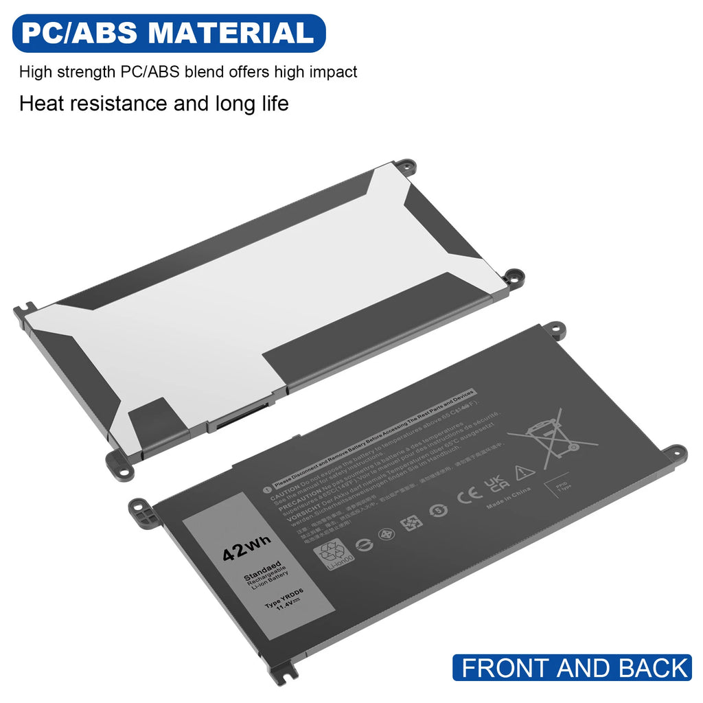 YRDD6 Battery For Dell Inspiron 3493 3582 3583 3584 3593 3793 5480 42Wh /Charger