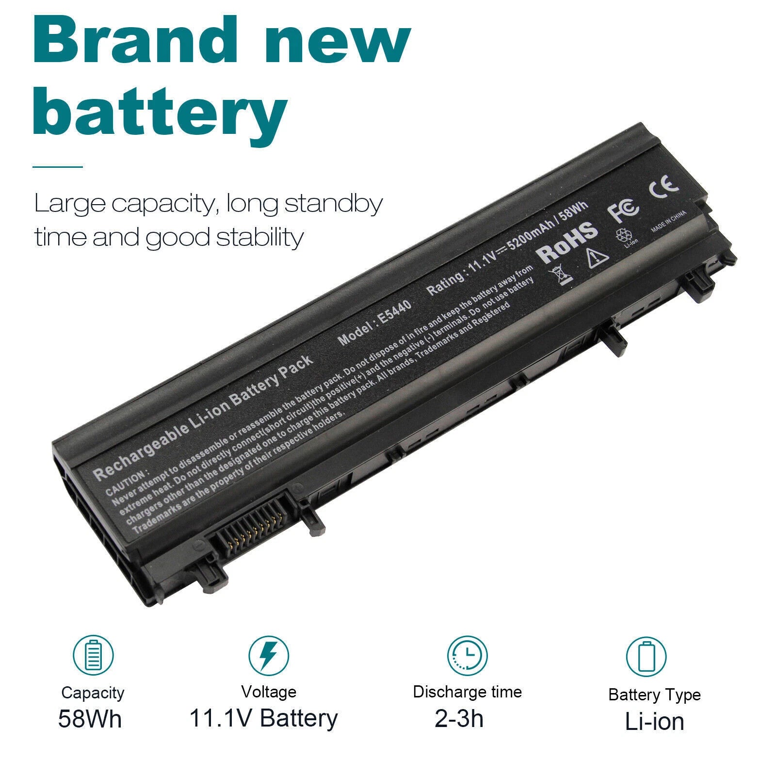 6-Cell VVONF Battery for Dell Latitude E5440 E5540 451-BBIE 970V9 9TJ2J WGCW6