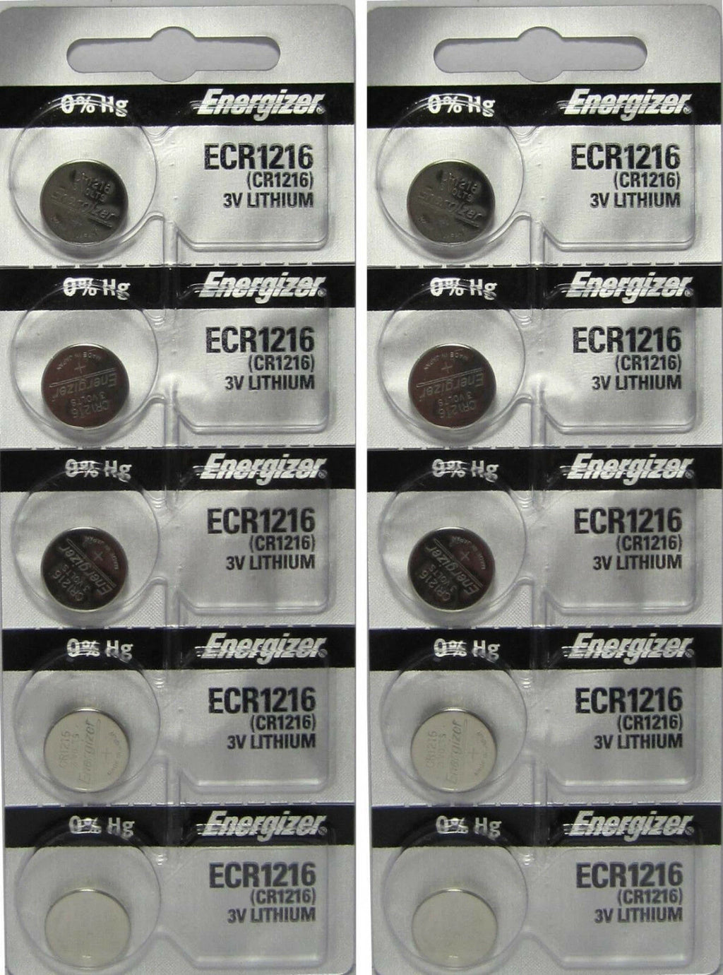 10 NEW SUPER FRESH ENERGIZER CR1216 LITHIUM COIN BATTERIES BR1216 CR1216 DL1216B