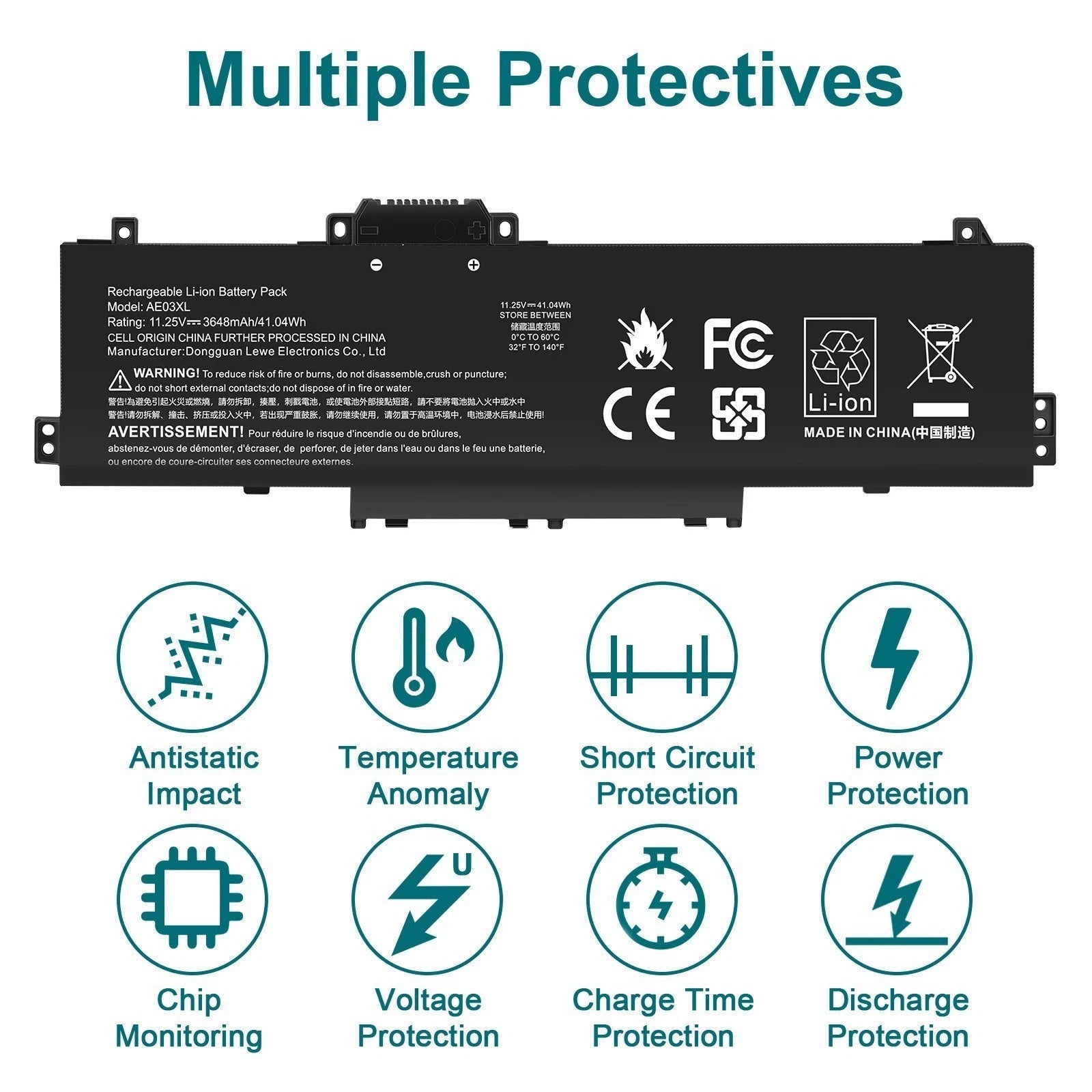 AE03XL Battery for HP 240 250 G10 14-EP 14-EE 14-EM 15-FC N21969-005 N2095-AC1