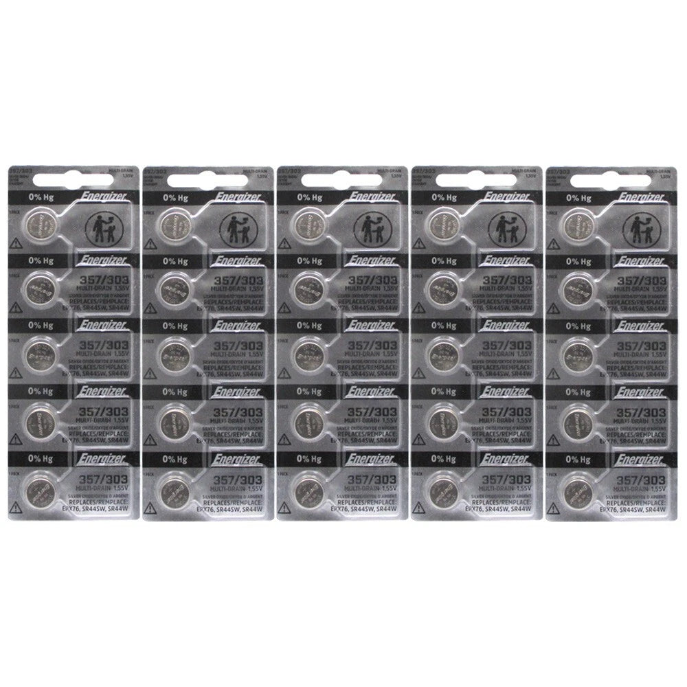 Energizer Silver Oxide 357 Battery 357 Watch Batteries x 25