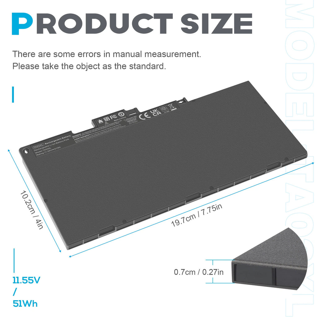 51Wh TA03XL Battery For HP EliteBook 745 755 840 G3 G4 854108-850 854047-271