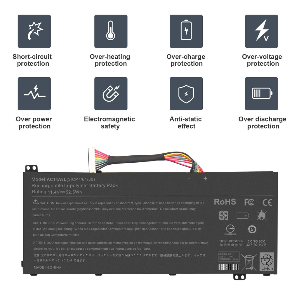 New AC14A8L Battery For Acer V15 Nitro Aspire VN7-571 VN7-571G VN7-591G VN7-791G