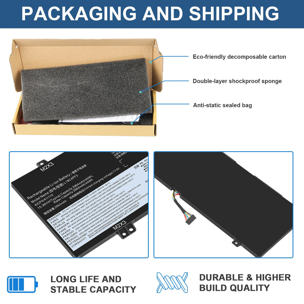 Replace L18C4PF3 Battery for Lenovo IdeaPad Flex-14IML/14IWL L18M4PF3 45Wh NEW