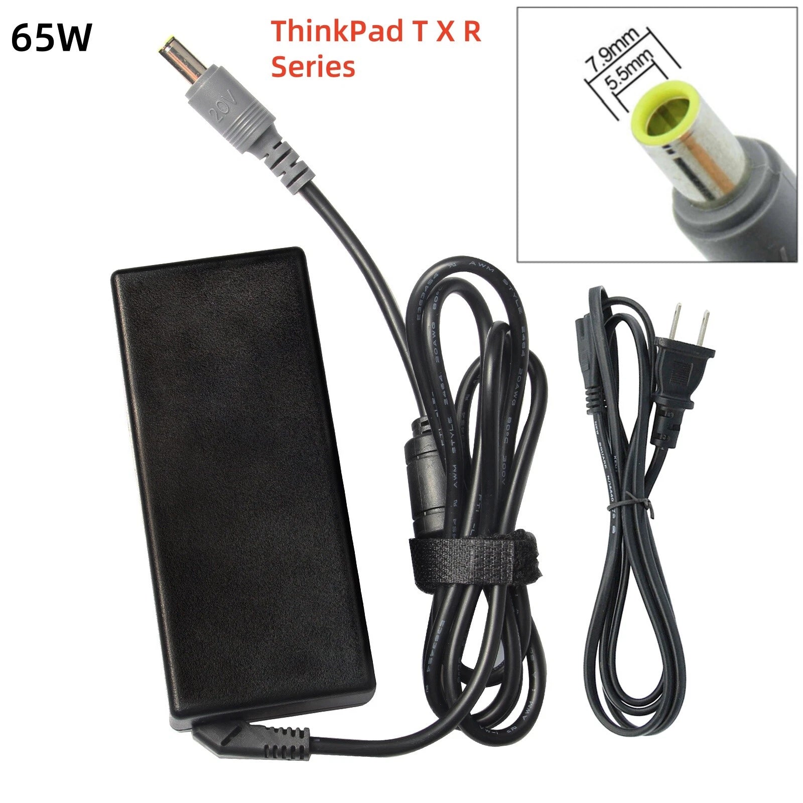 65W Adapter Charger For IBM Lenovo 3000 Lenovo Z Thinkpad X/T/R Series 7.9*5.5mm