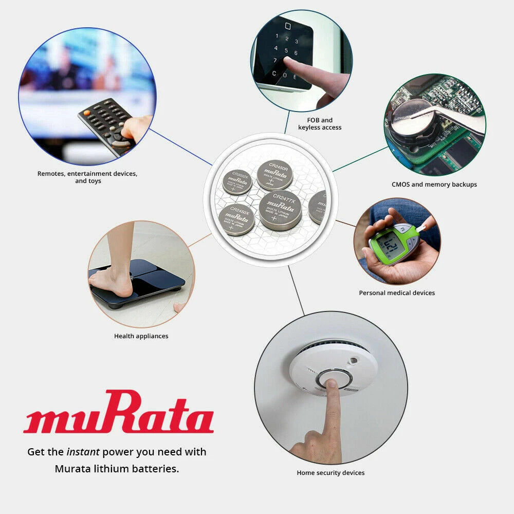 2 x Murata/Sony CR2032 2032 DL2032 3V Button Lithium Coin Battery EXP 2031