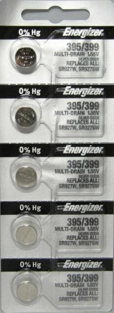 ENERGIZER 395/399 WATCH BATTERIES SR927SW (10 Piece) Sealed Authorized Seller