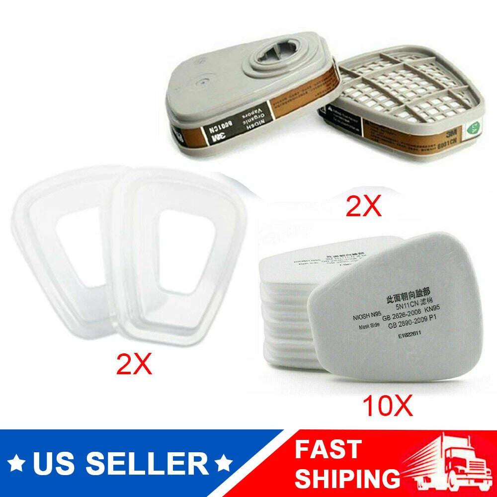2x6001CN Filter Cartridge+2x 501 Cover+10x 5N11 Cotton Filter for 6200 6800 7502