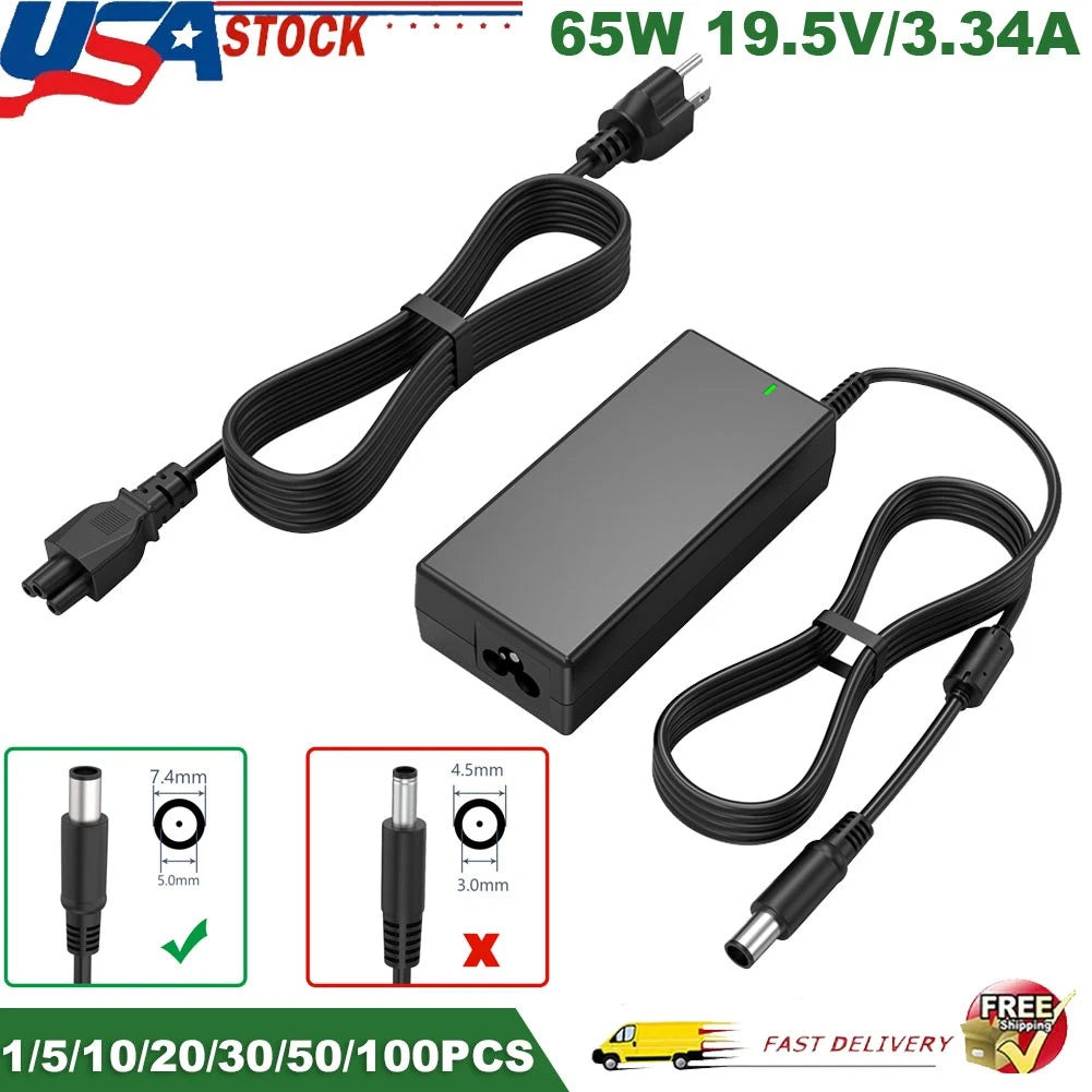 Lot 65W Adapter Charger for Dell Latitude 5400 5500 5300 7300 7400 2-in-1 Laptop