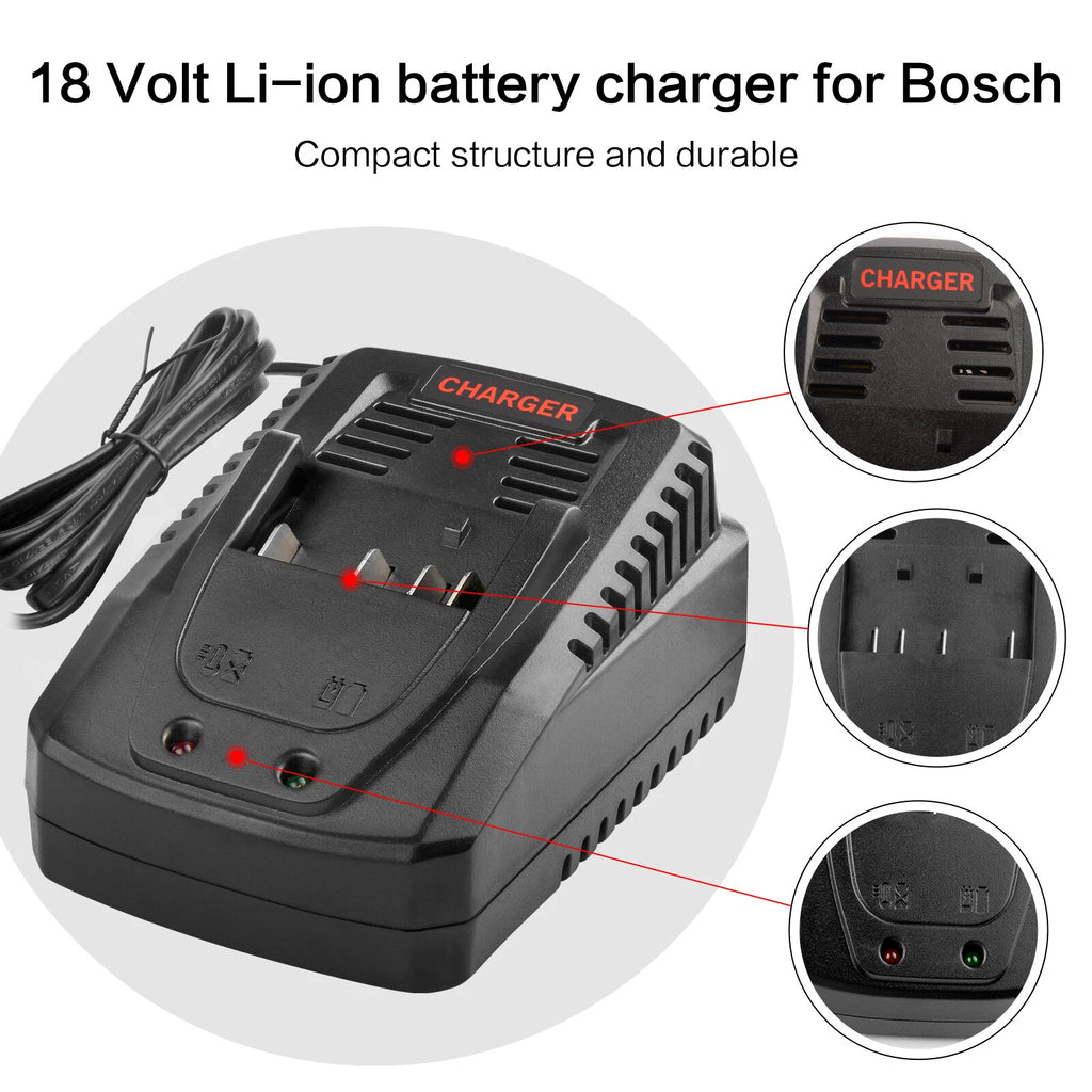 18V For Bosch BAT609 6.0AH Lithium ion Battery BAT618 17618 25618-01 Fuel Guage