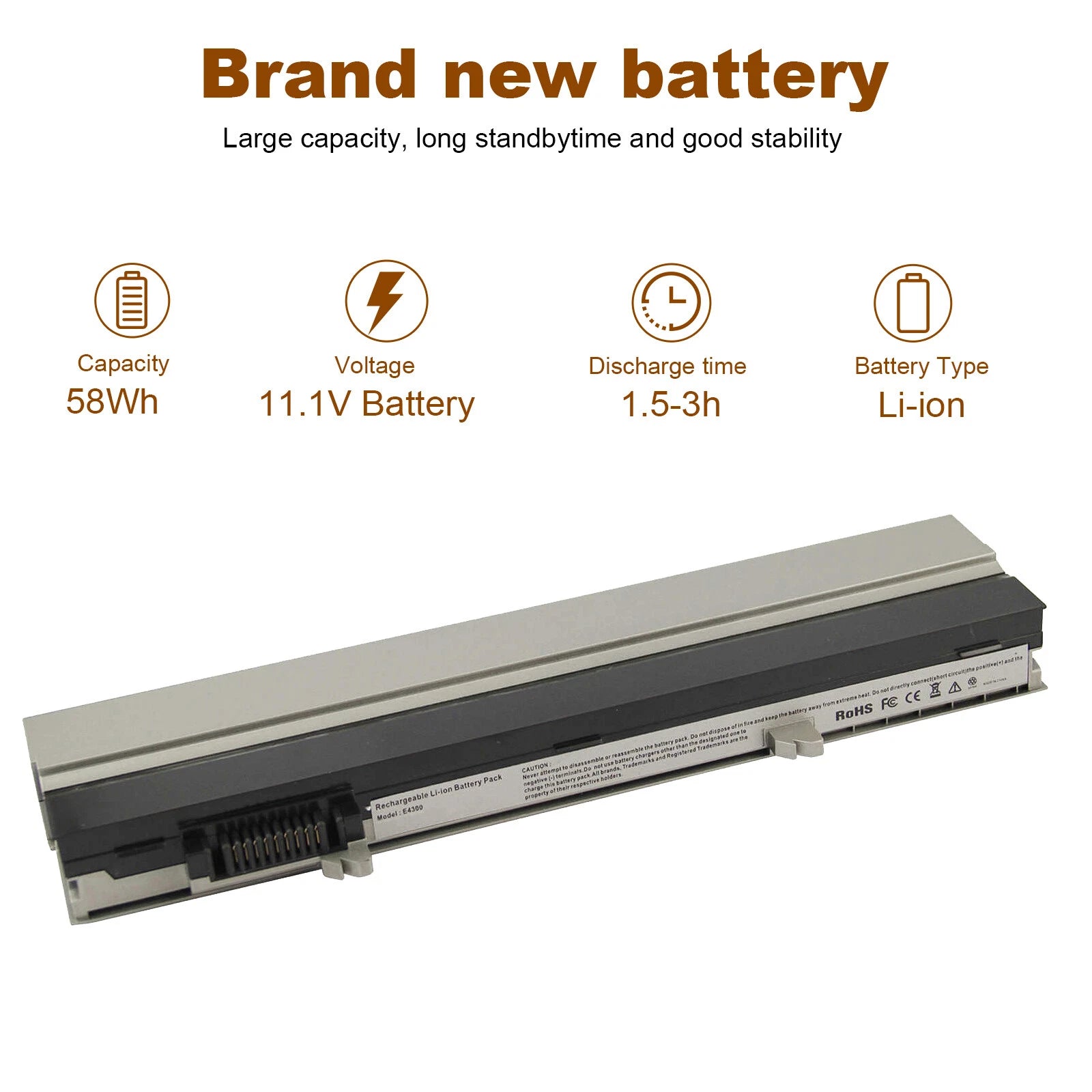 312-0822 Laptop Battery For Dell Latitude E4300 E4310 XX337 312-0823 0FX8X FM332