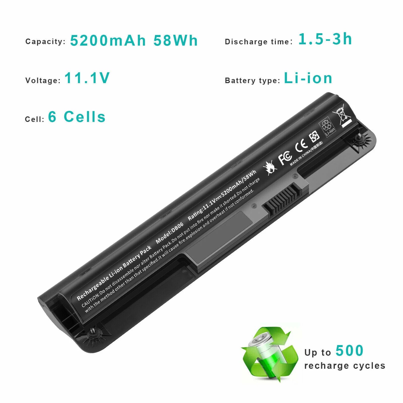 For HP Probook 11 G1 G2 797430-001 5200mAh 796930-121 796930-421 Battery DB06XL
