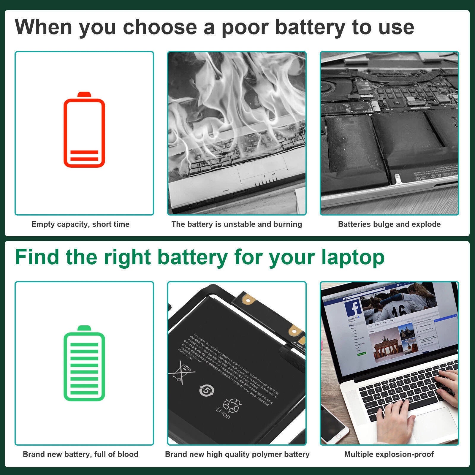 ?A1819 A1706 Battery For Macbook Pro 13" A1706 Later 2016 mid 2017 EMC 3071 3163