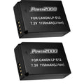 2 x Power2000 LP-E12 Rechargeable Battery for Canon EOS M, M10, M200, M100, M50
