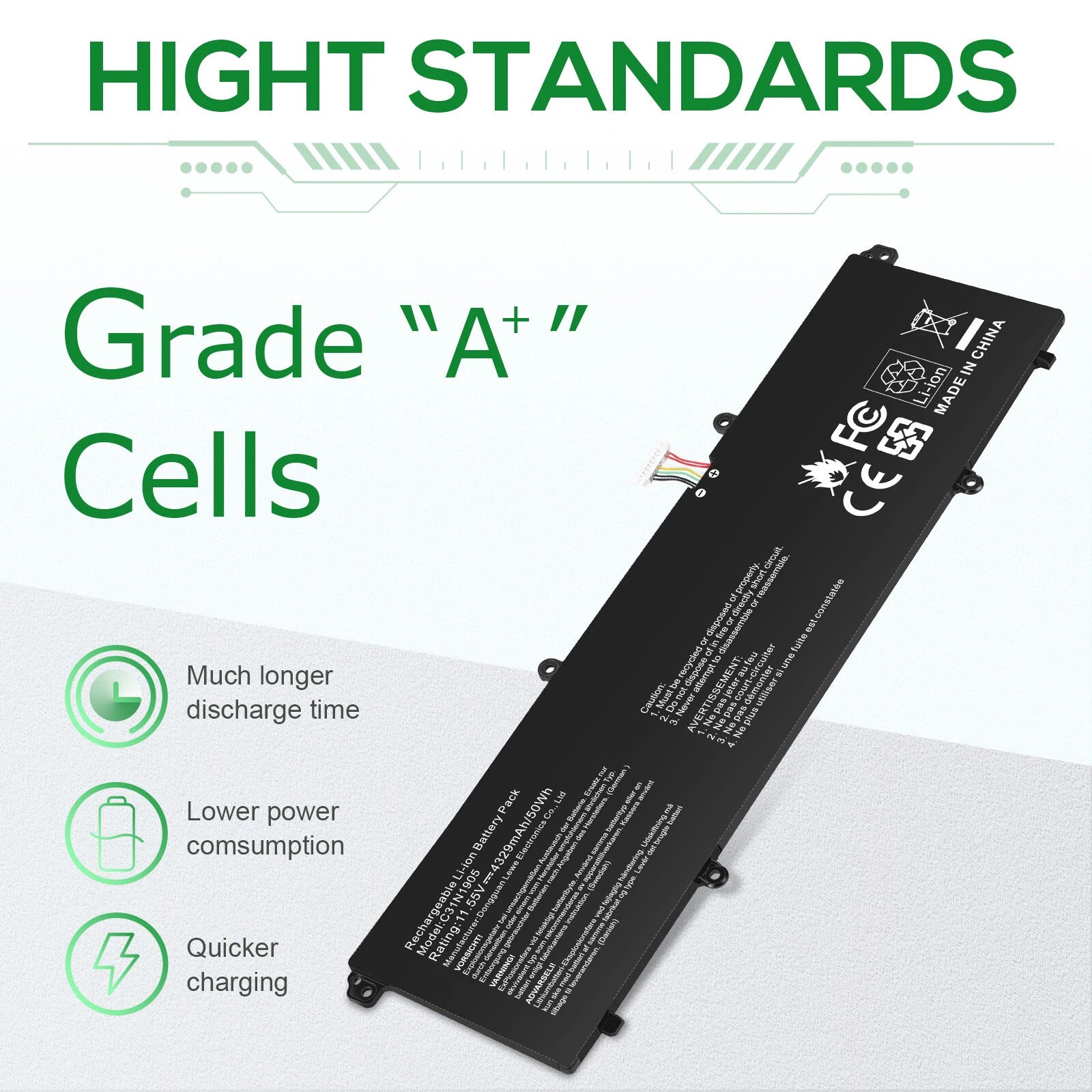 ?BATTERY FOR ASUS VIVOBOOK S13 C31N1905 S330FA S330UA S333EA S333JA S14 S433FA