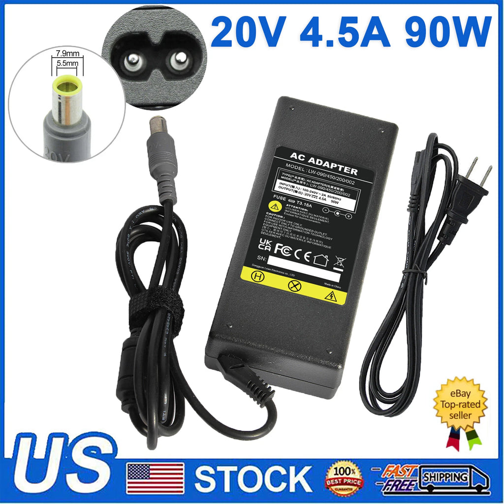 90W Adapter Charger for Lenovo ThinkPad T410 T510 L410 L412 L420 L421 L520 SL410