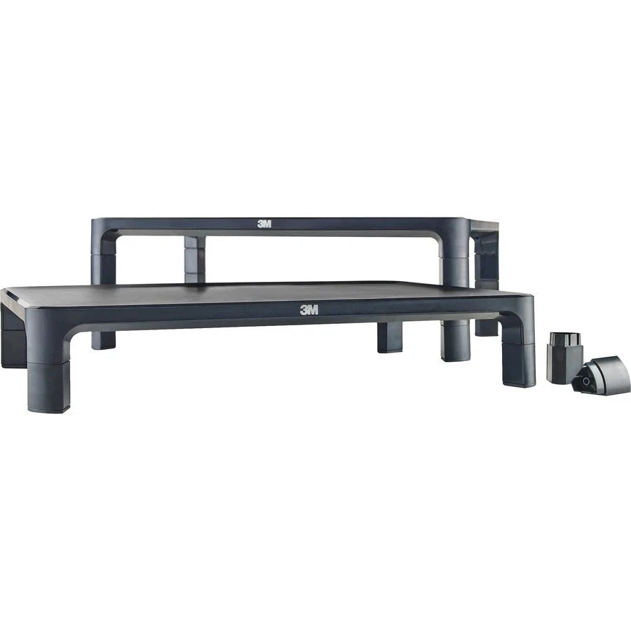 3M MS85B Adjustable Monitor Stand Desktop Riser for Laptop/Monitor, Black