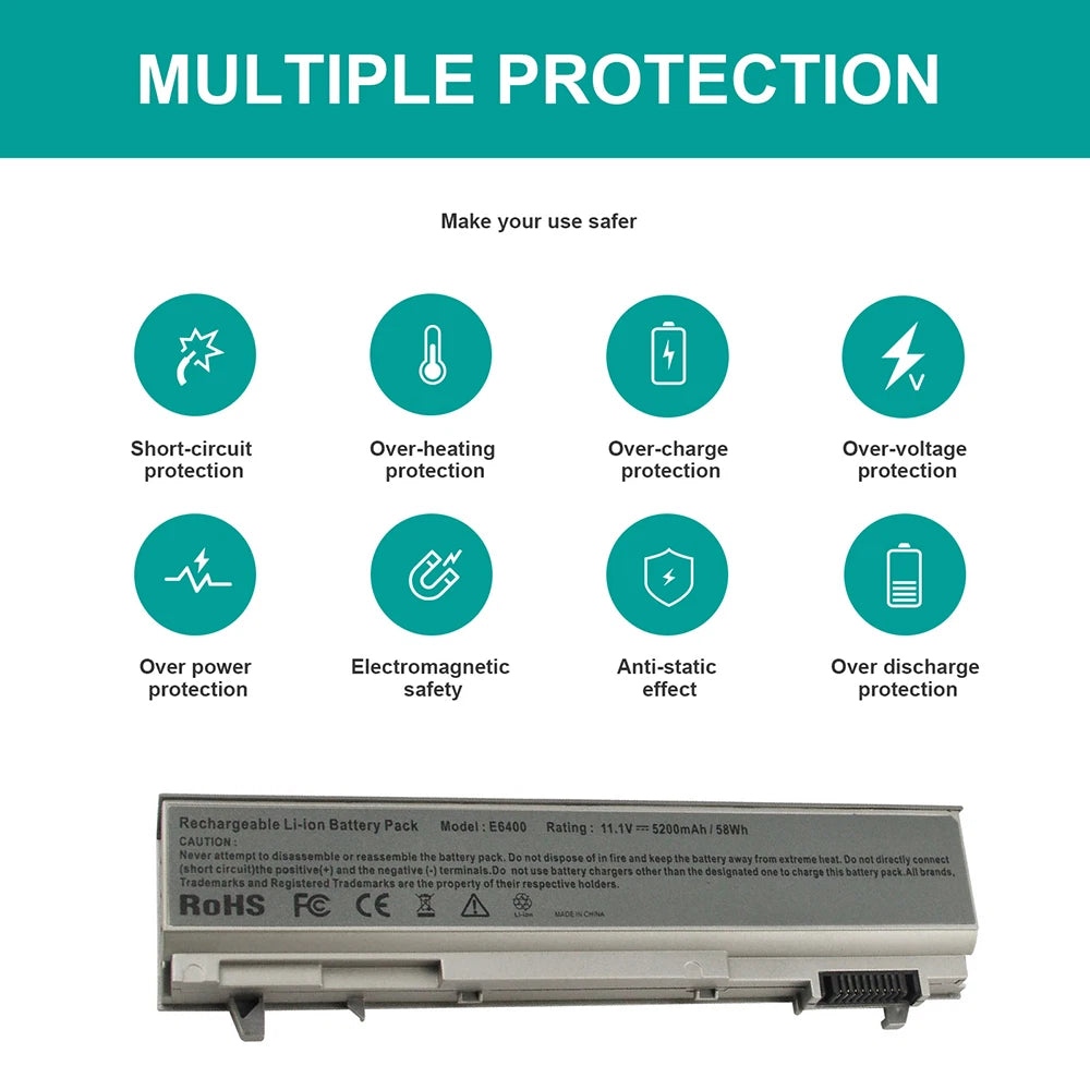 Replacement BATTERY For Dell Latitude E6400 E6410 E6500 E6510 PT434 W1193 KY477