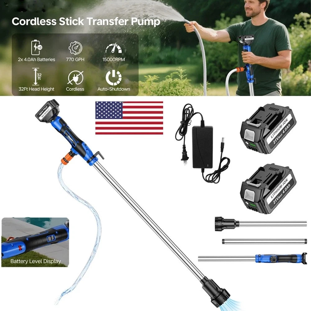 Cordless Stick Water Transfer Pump 770GPH 32FT Head for Makita 18V Battery US